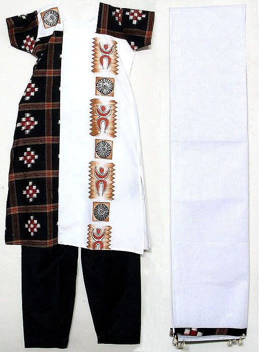 Salwar Kameez with Fabric Paint