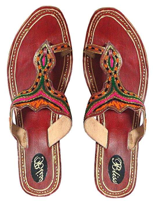 Embroidered Ladies Sandal