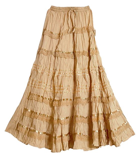 Magenta Cotton Long Skirt - Buy Online
