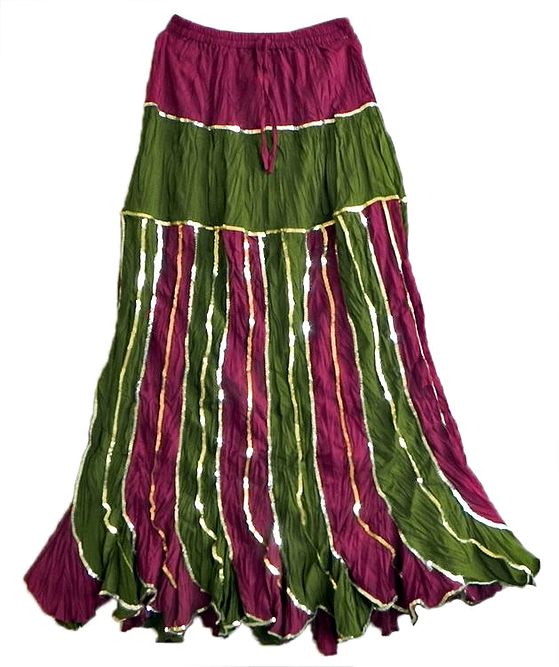 iTokri Casuals - Green - Hand Embroidered Olive Green Cotton Long Straight Kurta
