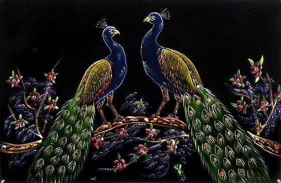 Two Peacocks