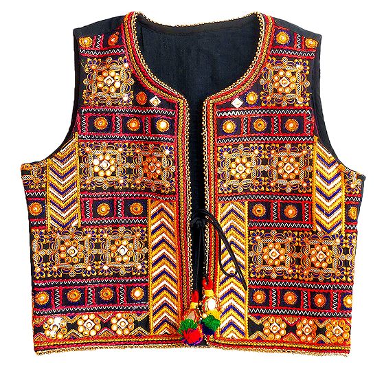 Katchi Embroidery on Ladies Koti Jacket