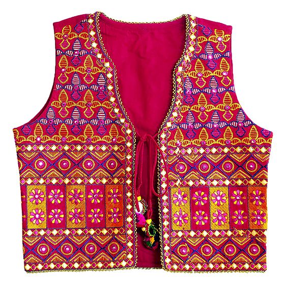 Katchi Embroidery on Ladies Koti Jacket