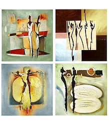 Set of 4 Abstract Posters