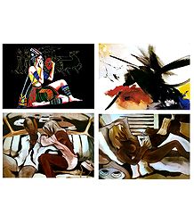 Set of 4 Abstract Posters