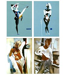 Set of 4 Abstract Posters