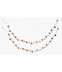 Pair of Brown Crystal Bead Anklet