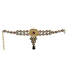 Stone Studded Adjustable Kundan Armlet (To wear on upper arm)