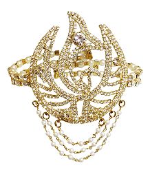 White Stone Studded Armlet (To Wear on Upper Arm)