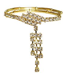 White Stone Studded Armlet (To Wear on Upper Arm)