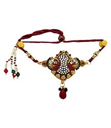 Stone Studded Adjustable Polki Armlet (To wear on upper arm)