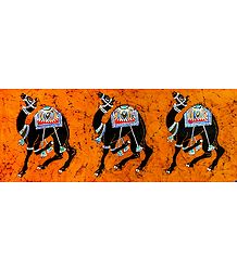 3 Royal Camels - Batik Painting