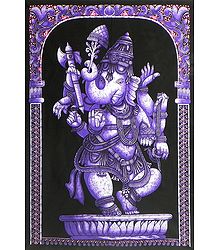 Dancing Ganesha - Printed Batik