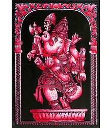 Dancing Ganesha (Printed Batik)
