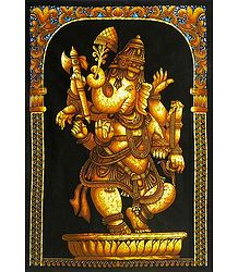 Dancing Ganesha - Printed Batik