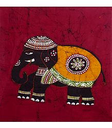 Royal Elephant - Batik Painting