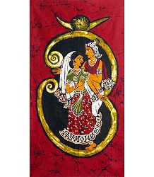Radha Krishna on Om