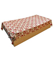 Ragini Print on Light Beige Cotton Single Bedspread