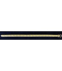 Light Yellow and White Glitter Belt