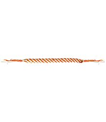 Saffron,White Cloth and Sequin Braided Belt