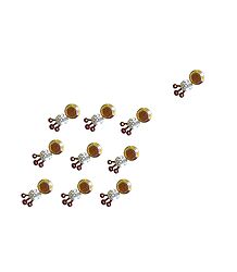 Small Bindis with White Stone