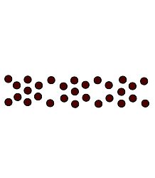 Maroon Round Felt Bindis