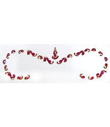 Magenta and White Stone Studded Bridal Bindi