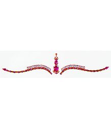Dark Magenta Stone Studded Bridal Decoration