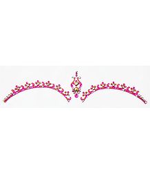 Magenta and White Stone Studded Bridal Decoration
