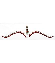 Maroon and White Stone Studded Bridal Decoration