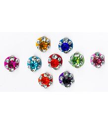 Multicolor Stone Studded Round Bindis