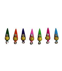 7 Multicolor Felt Bindis