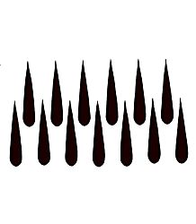 13 Maroon Felt Bindis