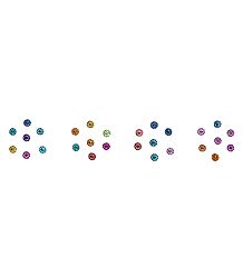 Multicolor Glitter Small Round Bindis