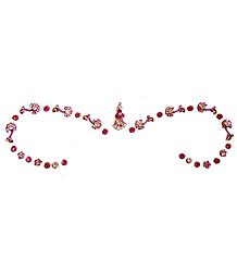 Magenta, Pink and White Stone Studded Bridal Decoration