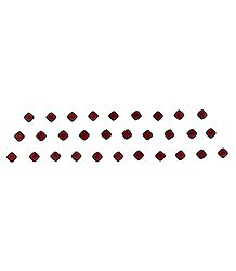 Maroon Square Felt Bindis