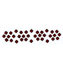 Maroon Square Felt Bindis