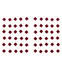 Maroon Felt Square Bindis