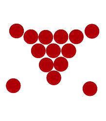 14 Red Felt Round Bindis