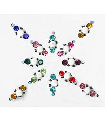 Multicolor Stone Studded 12 Bindis