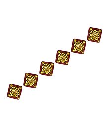 Maroon Square Felt Bindis 