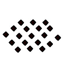 19 Maroon Felt Small Square Bindis
