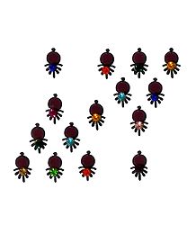 15 Multicolor Stone Bindis