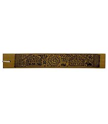 Tribal Painting Bookmark on Palm Leaf