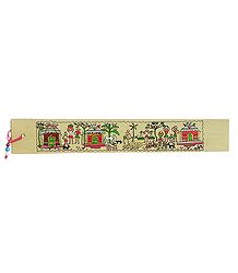 Village Scene - Tribal Painting Bookmark 