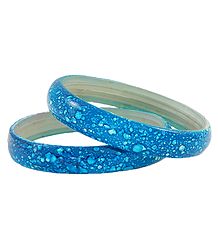 Pair of Cyan Blue Acrylic Bangles
