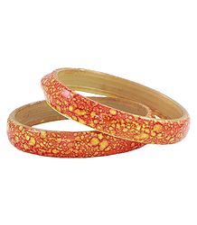 Pair of Saffron Acrylic Bangles