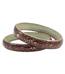 Pair of Brown Acrylic Bangles