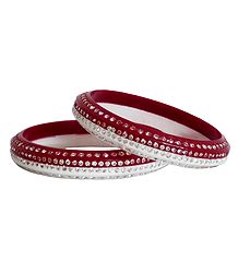 A Pair of Stone Studded Acrylic Bangles