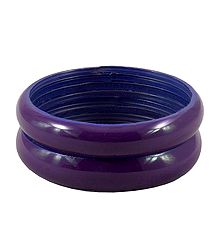 A Pair of Purple Acrylic Bangles
